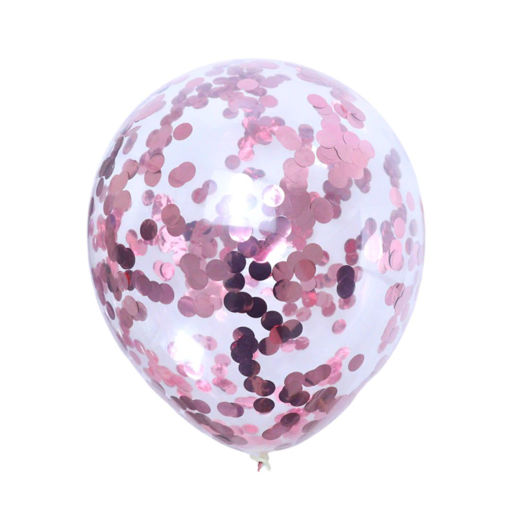 Picture of CLEAR LATEX ROSE GOLD CONFETTI BALLOONS 11 INCH - SINGLES